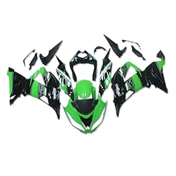パーツ g r e e n Green Black Fairing Kit for Kawasaki Ninja ZX4R 2023-2024